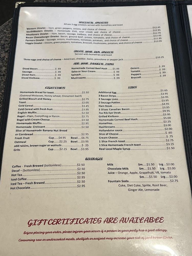 The Stables Menu image 1